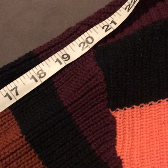 Express Womens Cropped Long Sleeve Multi-Color Striped Sweater-M - Picture 11 of 14